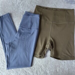 Lot Of 2 Girlfriend Collective 7/8 Ankle High Rise Leggings & 4" Bike Short XS/S